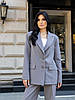 Стильний жіночий костюм "Стелла"  сірий 42 розмір, фото 2
