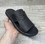 Шльопанці Чоловічі Шкіряні Чорні, фото 3
