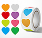 Наклейка для подарунків різнокольорові серця рулон 500 шт 2.5 см стікер самоклейна етикетка декор, фото 2