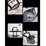 Сумка спортивна з відділенням для взуття чорна 157С, фото 5