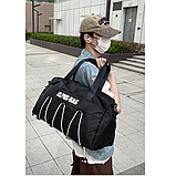 Сумка спортивна з відділенням для взуття чорна 157С, фото 4