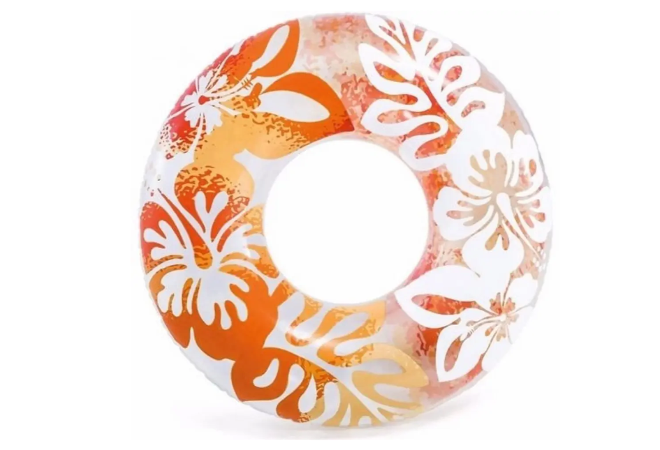 Надувний круг для плавання Перламутр 91 см Intex 59251np для дітей від 9 років Надувне коло для дорослих плавальний круг, фото 1