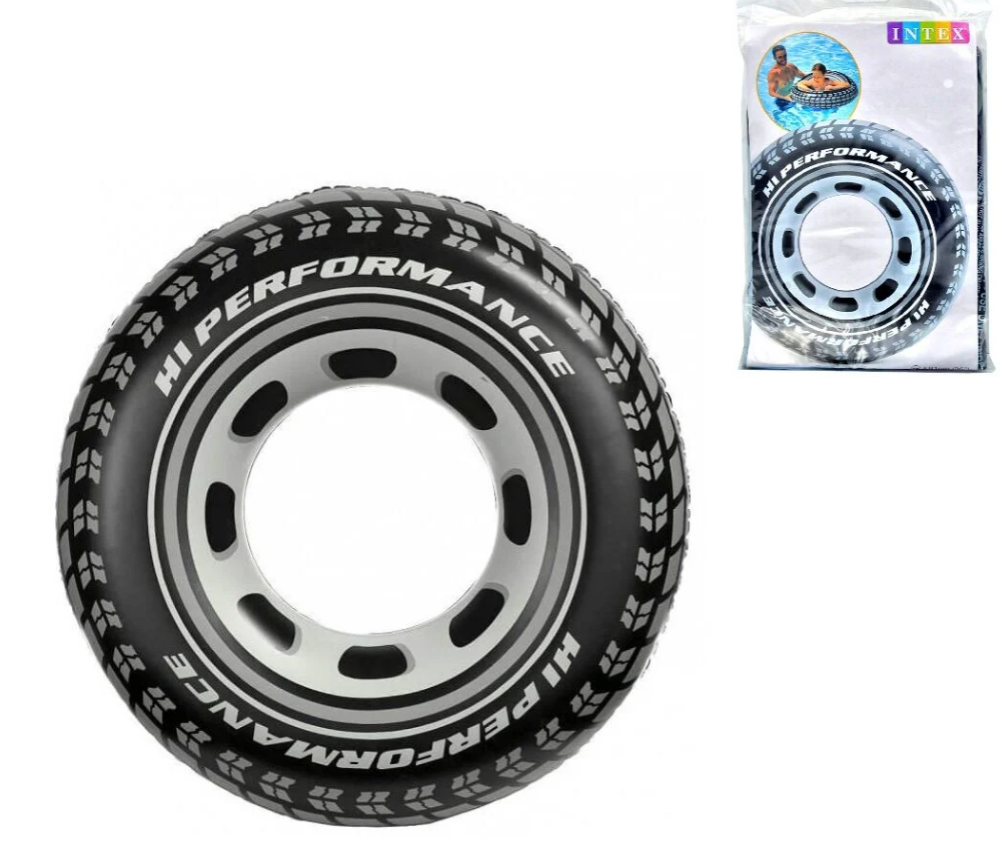 Надувний круг для плавання шина 91 см Intex 59252np для дітей від 6 до 10 років Надувне коло для дорослих, фото 1