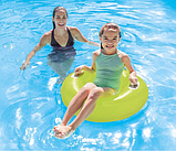 Кольорове дитяче надувне коло для плавання з ручками 76 см Intex  для дітей від 8 років Надувний круг зелений 59258 nt, фото 2
