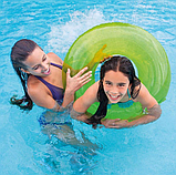 Круг дитячий для купання на воді однотонний зелений 91 см Intex 59262 nt Пляжне надувне коло для дітей від 9 років Надувний круг, фото 2