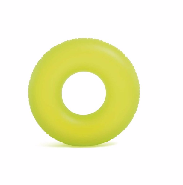 Круг дитячий для купання на воді однотонний салатовий 91 см Intex Пляжне надувне коло для дітей від 9 років Надувний круг 59262 nt, фото 1