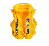 Надувний дитячий жилет плавальний Intex nt для навчання безпечного плавання на воді від 3 до 6 років Жовтий 49х46 см, фото 2