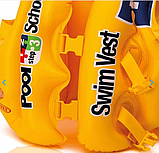 Надувний дитячий жилет плавальний Intex nt для навчання безпечного плавання на воді від 3 до 6 років Жовтий 49х46 см, фото 4