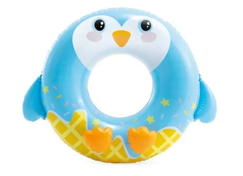 Круг для плавання Пінгвін 91см Intex 59266 nt надувний виріб коло звірята для купання на воді від 8 років, фото 1