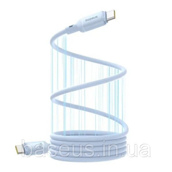 Кабель Baseus PicoGo Magnetic Liquid Silicone Type-C to Type-C 240W (1m), blue, фото 1