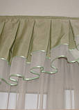 Ламбрекен Firanka Хвиля карниз 250см фісташковий (62_2,5м), фото 2