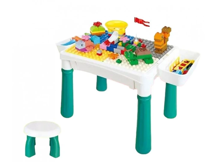 Столик з конструктором 6787-119 (16) 124 деталі, стіл, стілець, 2 кошики, в коробці, фото 1