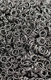 Кільця двійні 6мм колір чорний