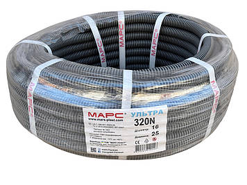 Гофрорукав Марс УльтраØ 16,сірий, бухта 25 м
