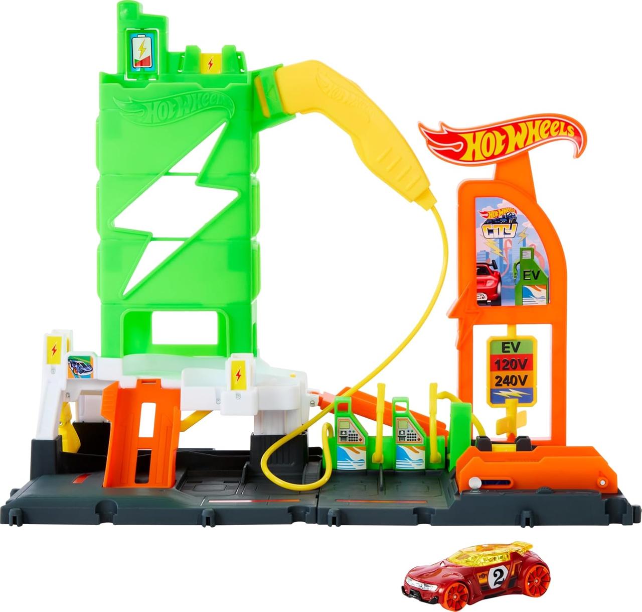 УЦІНКА (Прим'ята коробка) Ігровий набір заправна станція Hot Wheels City Track Set Super Recharge Fuel Station HTN79, фото 1