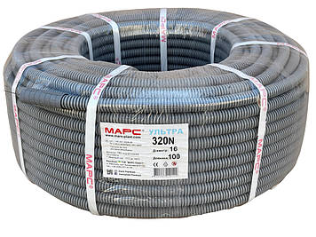 Гофрорукав Марс УльтраØ 16,сірий, бухта 100 м
