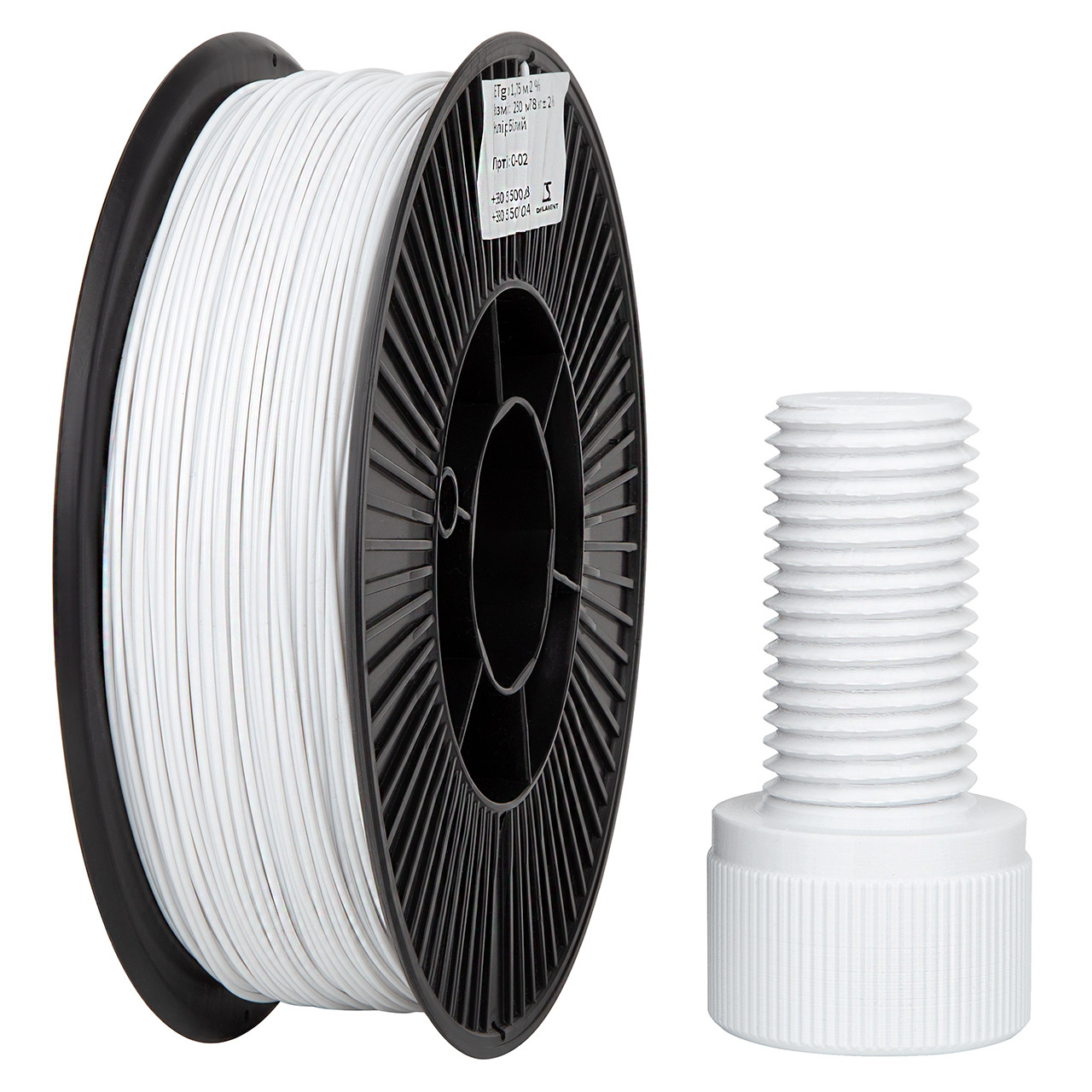 філамент для 3D-друку DSF PETG White, Classic Spool, 1.75мм, 0.78кг, 250м