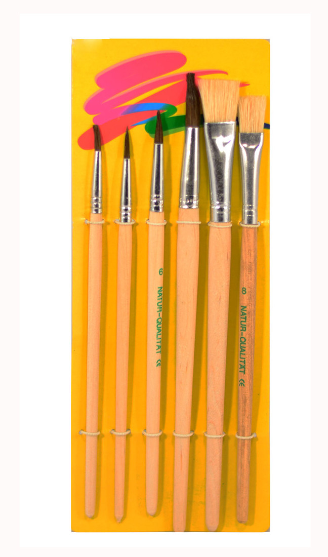 Набір пензлів Peppy Pinto AB-6 поні та щетина 6 штук