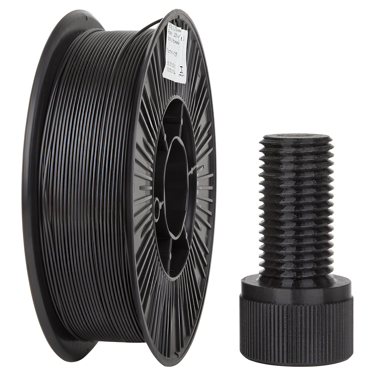 філамент для 3D-друку DSF PETG Black, Classic Spool, 1.75мм, 0.78кг, 250м