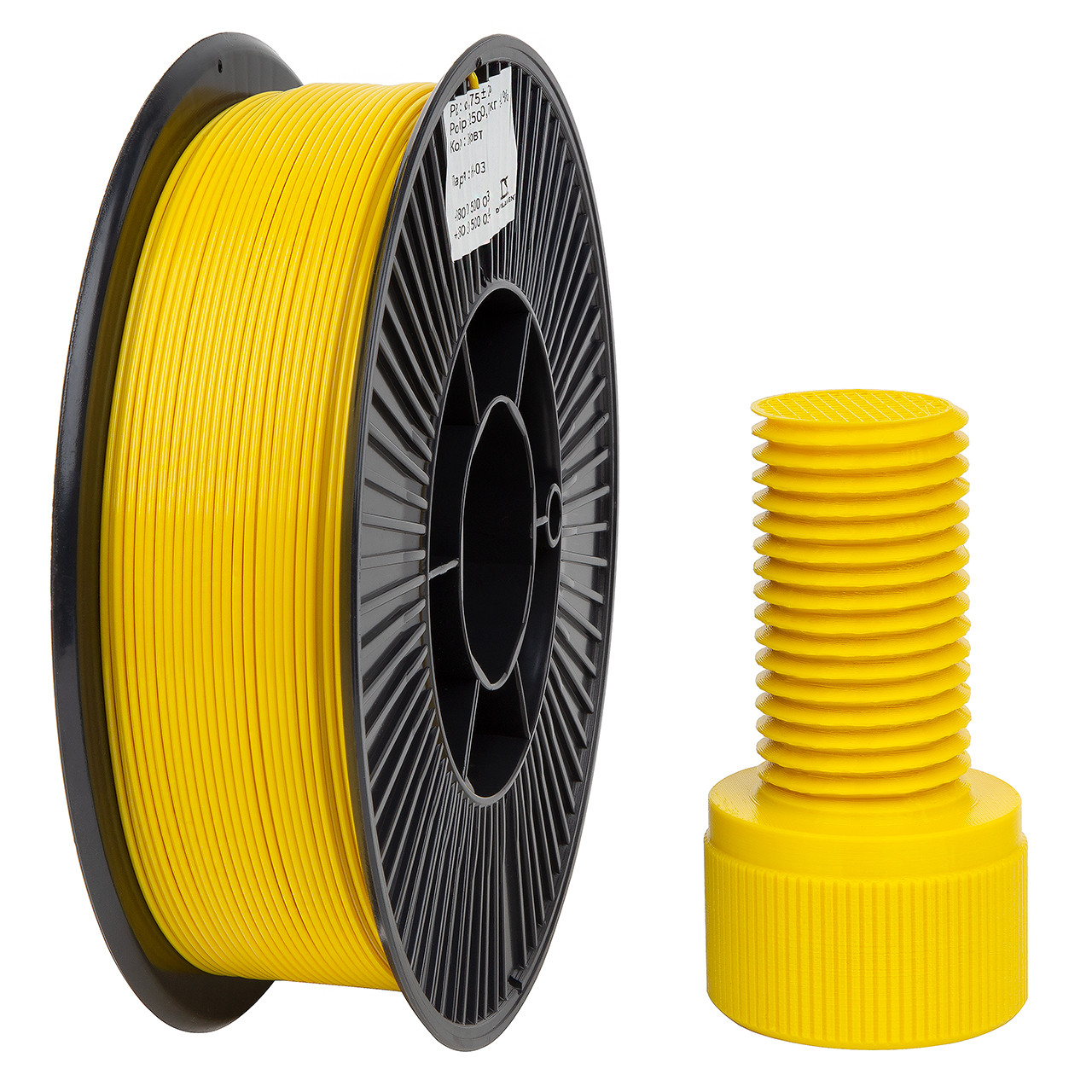 Пластик DSF PETG Yellow, Classic Spool, 1.75мм, 0.78кг, 250м, H220-260°C, B60-90°C, Жовтий філамент для 3Д-друку, фото 1