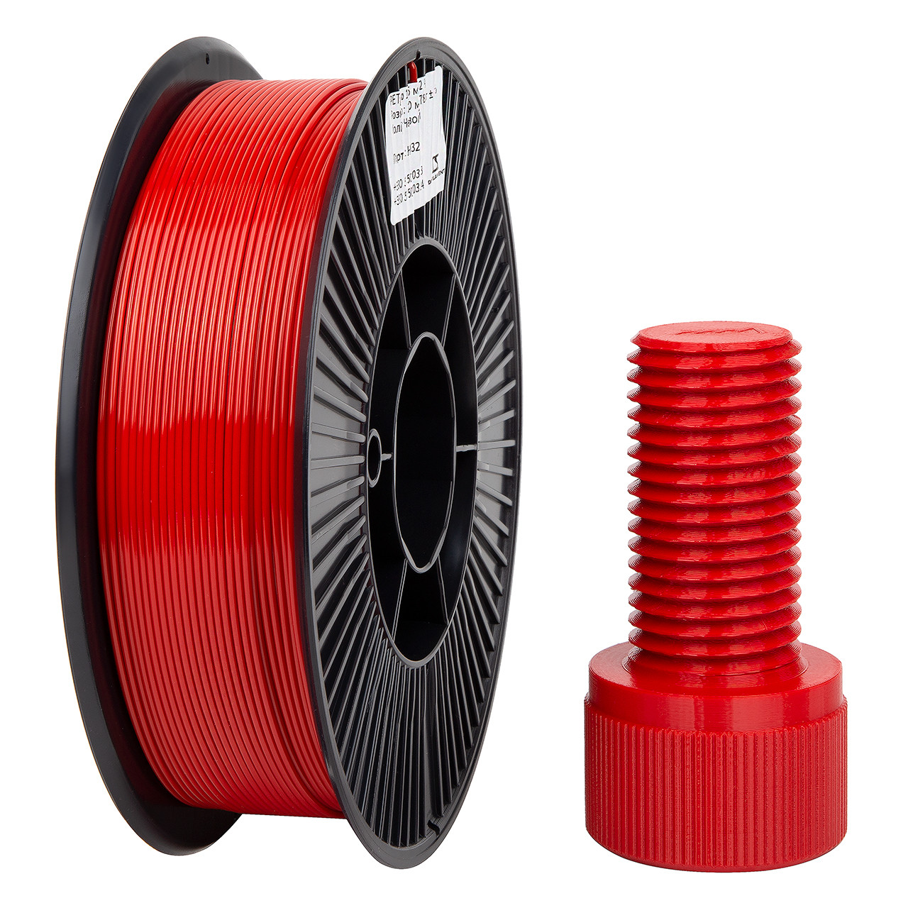 Пластик DSF PETG Red, Classic Spool, 1.75мм, 0.78кг, 250м, H220-260°C, B60-90°C, Червоний філамент для 3Д-друку, фото 1