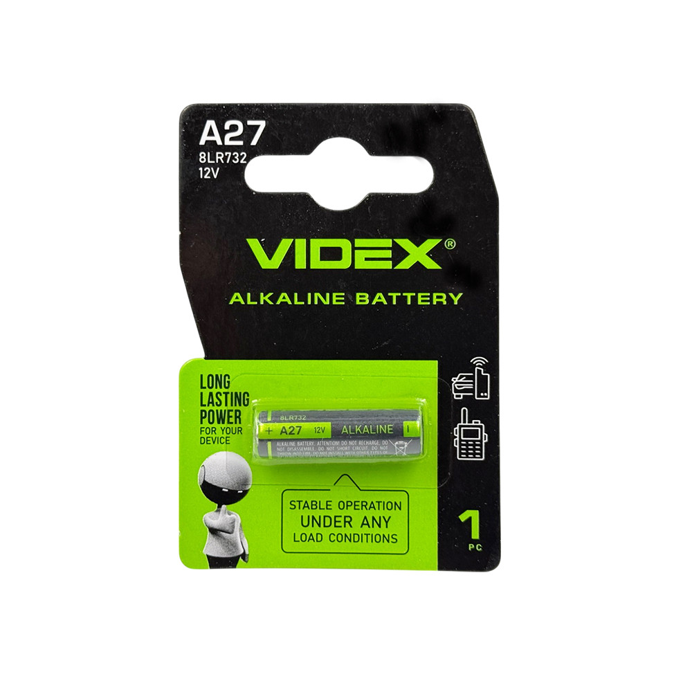 Батарейка A27 (MN27) Videx Alkaline (12v), фото 1