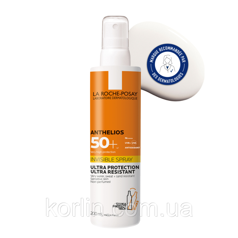 La Roche-Posay Anthelios Invisible Spray SPF50+ Ультралегкий Сонцезахисний Спрей Для Обличчя й Тела Ля Рош Позі, фото 1