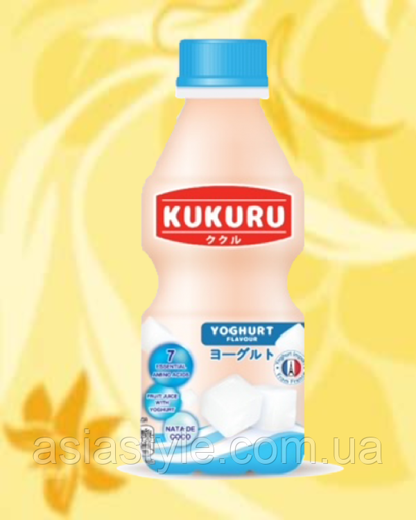 Класичний йогуртовий напій з кокосовим желе, Classic yoghurt drink with coconut jelly, Kukuru, 280мл, *24шт,АФ