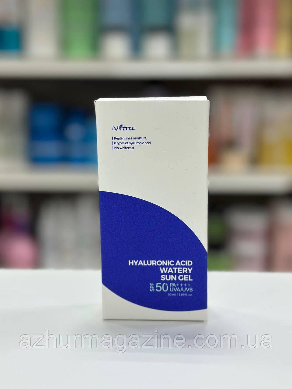Гель сонцезахисний зволожувальний для обличчя Isntree Hyaluronic Acid Watery Sun Gel SPF 50+ PA++++ 50 ml.