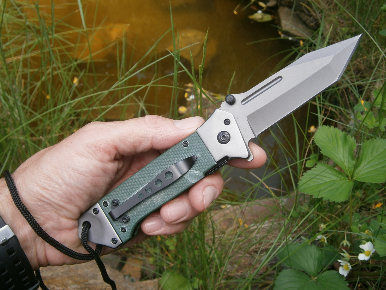 Ніж кишеньковий складаний Browning АК 713 US Tanto оливковий 22 см