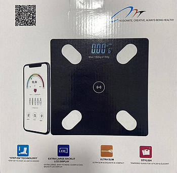 Ваги Підлогові розумні фітнес-ваги WL 1287 Bluetooth до 180 кг Смарт ваги з застосунком (20)