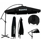 Парасоля садова з нахилом чорна Bonro B-7218 3м 6 спиць, фото 9