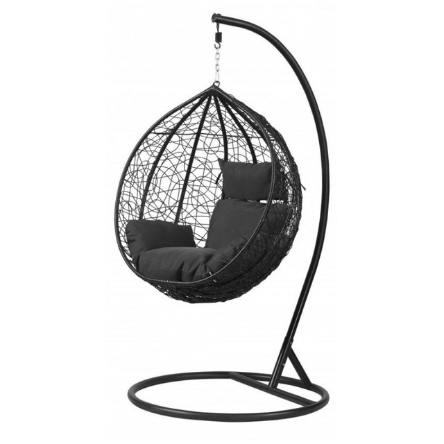 Підвісне крісло-гойдалка кокон Bonro 329 M (чорно-сіре), фото 1