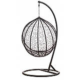 Підвісне крісло-гойдалка кокон Bonro 329 M (чорно-сіре), фото 8