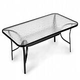 Стіл садовий для тераси вулиці Bonro B-12071 чорний (отвір для парасолі), фото 8