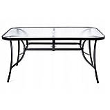 Стіл садовий для тераси вулиці Bonro B-12071 чорний (отвір для парасолі), фото 10