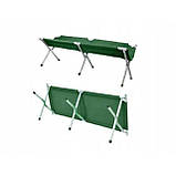 Ліжко розкладне туристичне Bonro B-2010 зелене, фото 9