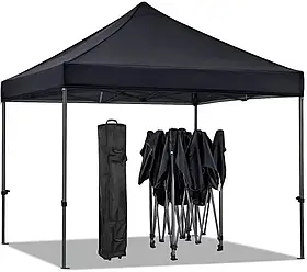 Намет павільйон розсувний 3х3 м Bonro B-9003 чорний + сумка