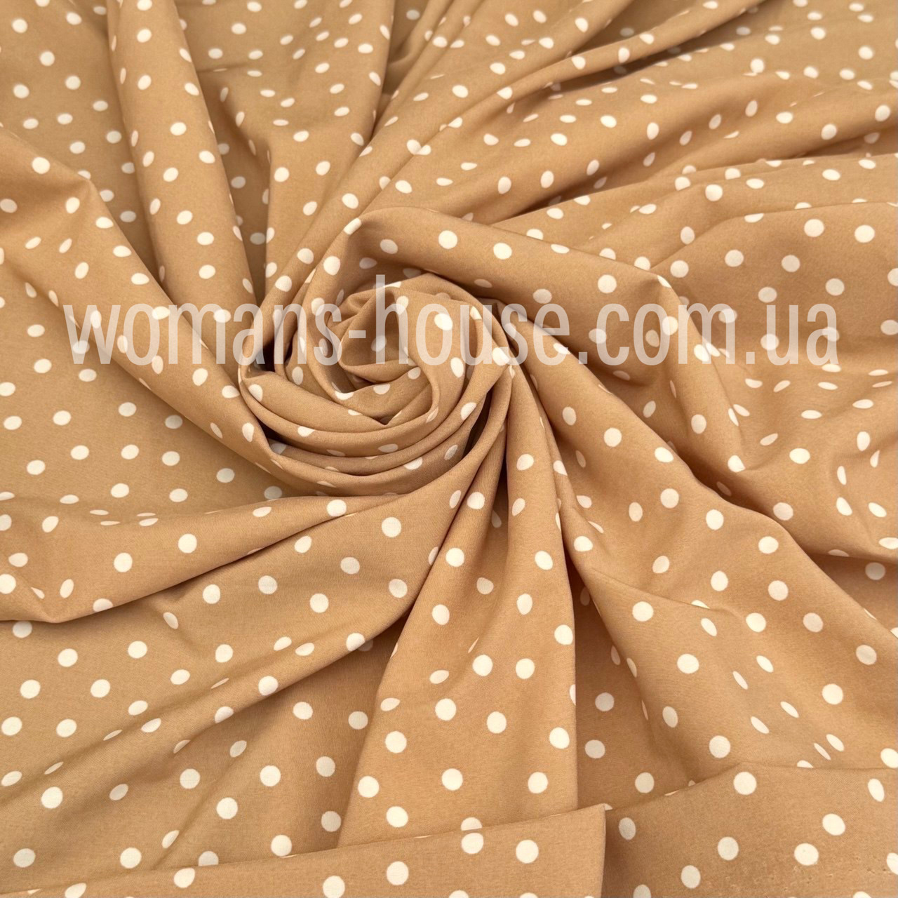 Супер софт горох 6 мм Бежевий світлий з білим, фото 1