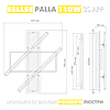 Смарт люстра PALLA 110W 3S бiло-чорна Esllse керована світлодіодна 3000-6500К 11000Lm APP "палички" 500×450×80мм, фото 8
