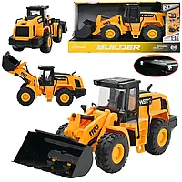 Спецтехніка WY 1103 A (12) “Екскаватор”, звук, підсвічування, інерція, гумові колеса, масштаб 1:10, в коробці