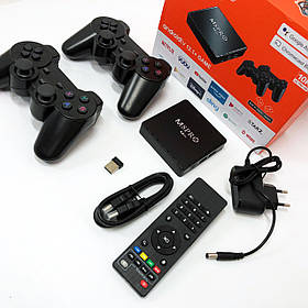 Ігрова тв приставка AndroidTV+Game Box M8PRO Mini + 2 джойстики, Ігрова приставка з під'єднанням до ТВ