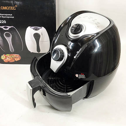 Аерофритниця Мультипіч Аерогриль Domotec MS-3220 1300 Вт 4,5 л Безмасляна з Таймером. Колір: чорний, фото 1