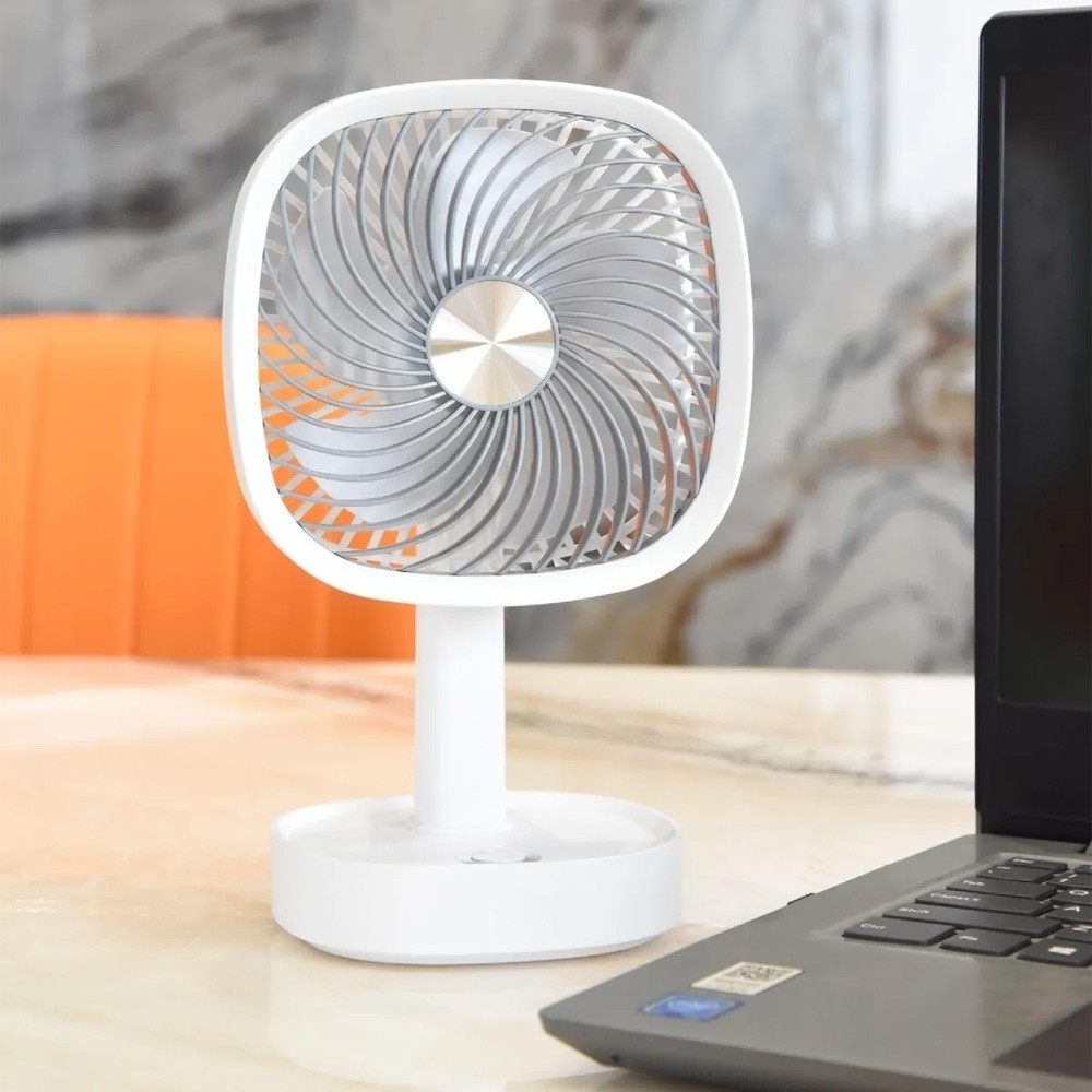 Настільний акумуляторний вентилятор YS-2261, 3 швидкості, 1200 мАг, компактний, USB зарядка, в асортименті, фото 1