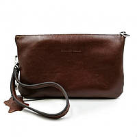 Барсетка чоловіча клатч 705623 колір хенесі гладка шкіра Grande Pelle