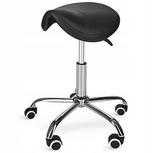 Стілець для майстра 4FIZJO Ergo регульований, без спинки, на коліщатках Black (P-5907739319609)