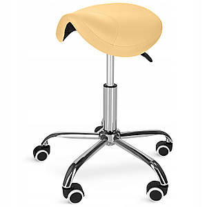 Стілець для майстра 4FIZJO Ergo регульований, без спинки, на коліщатках Beige (P-5907739319623)