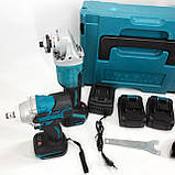 Набір 2 в 1 шуруповерт + гайковерт в валізі 2 акумулятори, фото 5