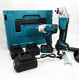 Набір 2 в 1 шуруповерт + гайковерт в валізі 2 акумулятори, фото 8