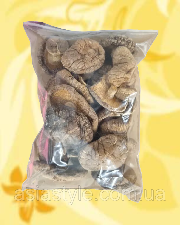 Гриби шиітаке(4-5см), Грибы шиитаке (4-5см), Shiitake mushrooms (4-5cm), Shanyuan, 500гр, Китай, Ч